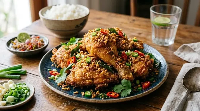Resep Ayam Bawang Putih dan Garam yang Gurih dan Renyah