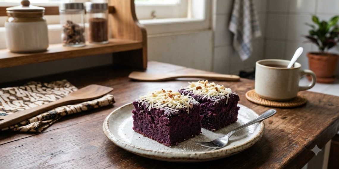 Resep Brownies Ubi Ungu Kukus Lembut Moist Anti Gagal untuk Camilan Keluarga