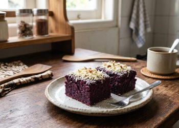 Resep Brownies Ubi Ungu Kukus Lembut Moist Anti Gagal untuk Camilan Keluarga
