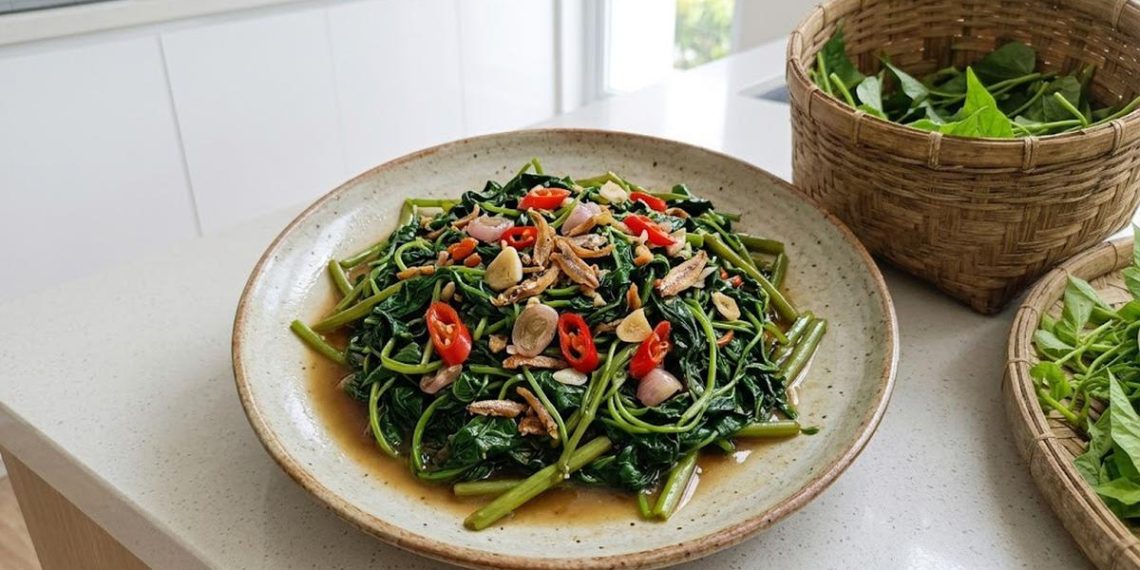 Resep Tumis Daun Ubi Sederhana dengan Bawang dan Cabai yang Enak untuk Nasi Hangat